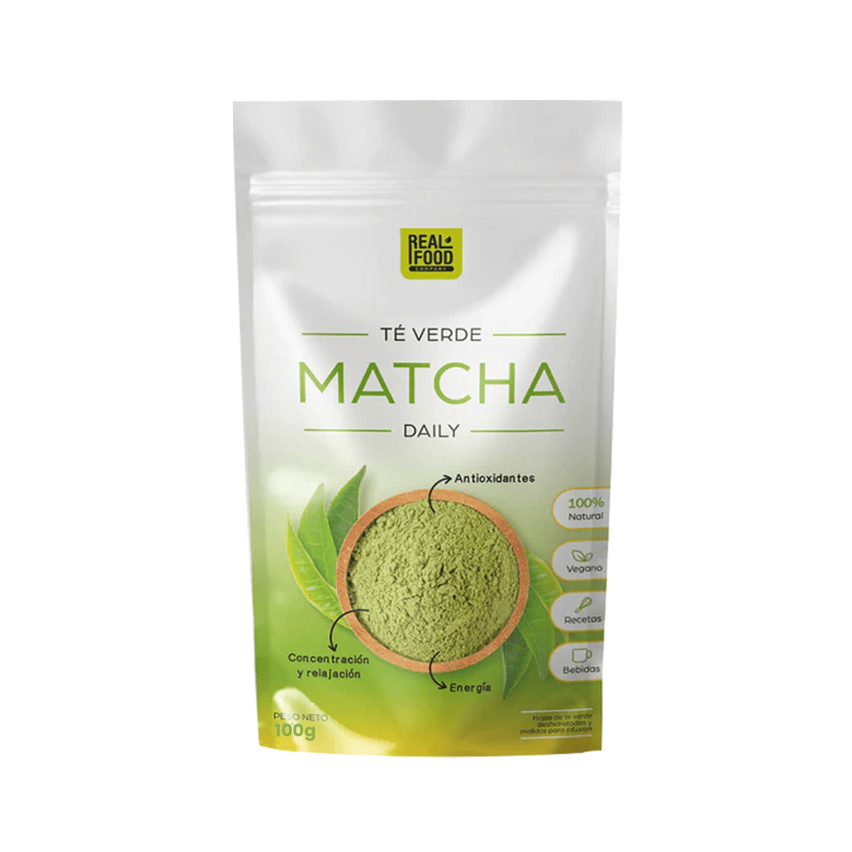 Té verde en polvo matcha 100gr Real Food Company – ECOTIENDA